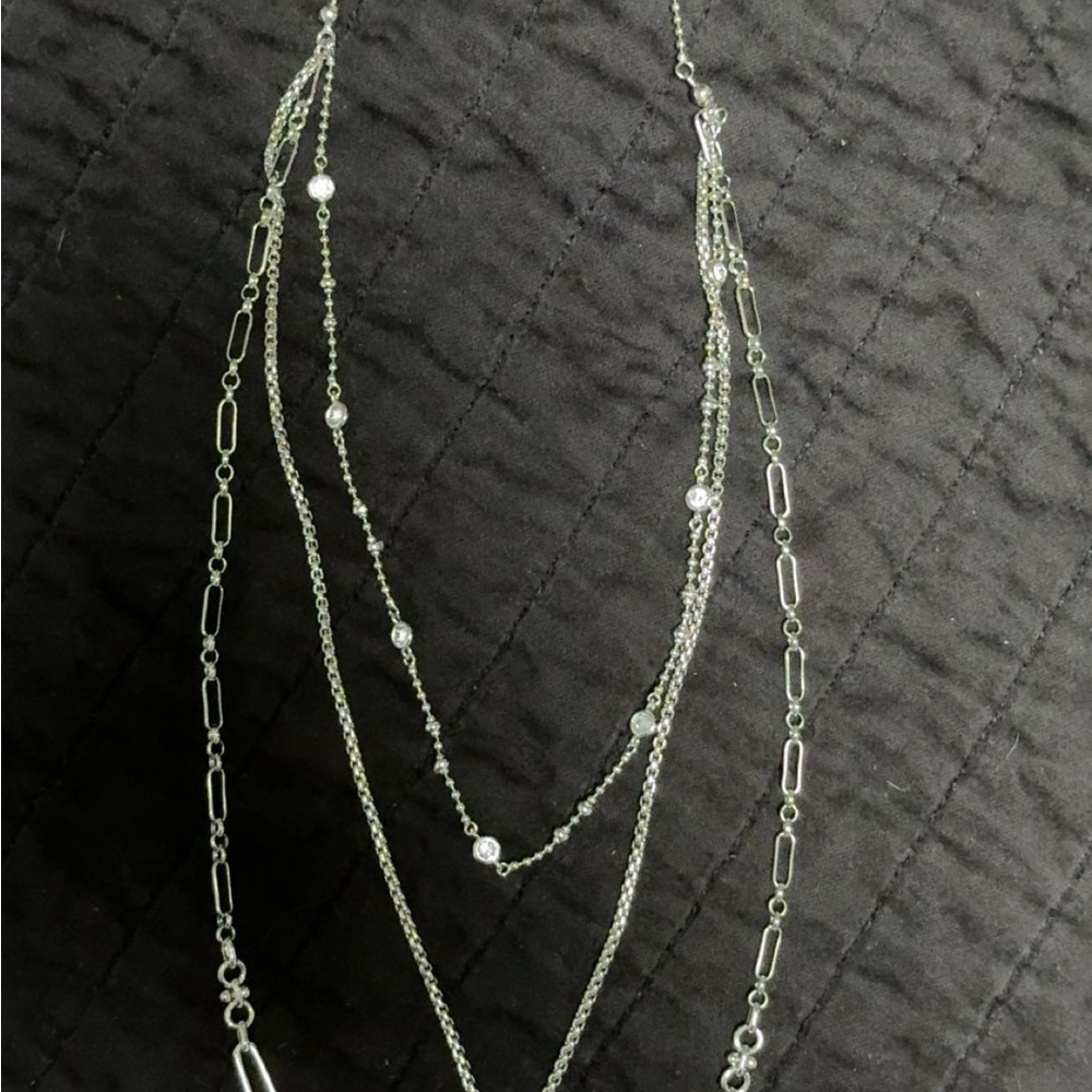 Kendra Scott Silver Multi-Layer Necklace